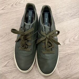Polo Ralph Lauren Men's Green Leather Sneakers